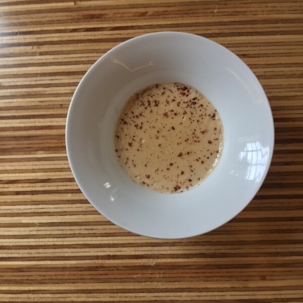 Shot de almendra picante y chocolate