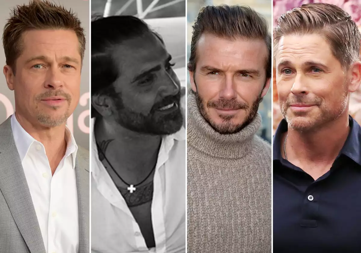 Brad Pitt, Alejandro Fernández, David Beckham, Rob Lowe