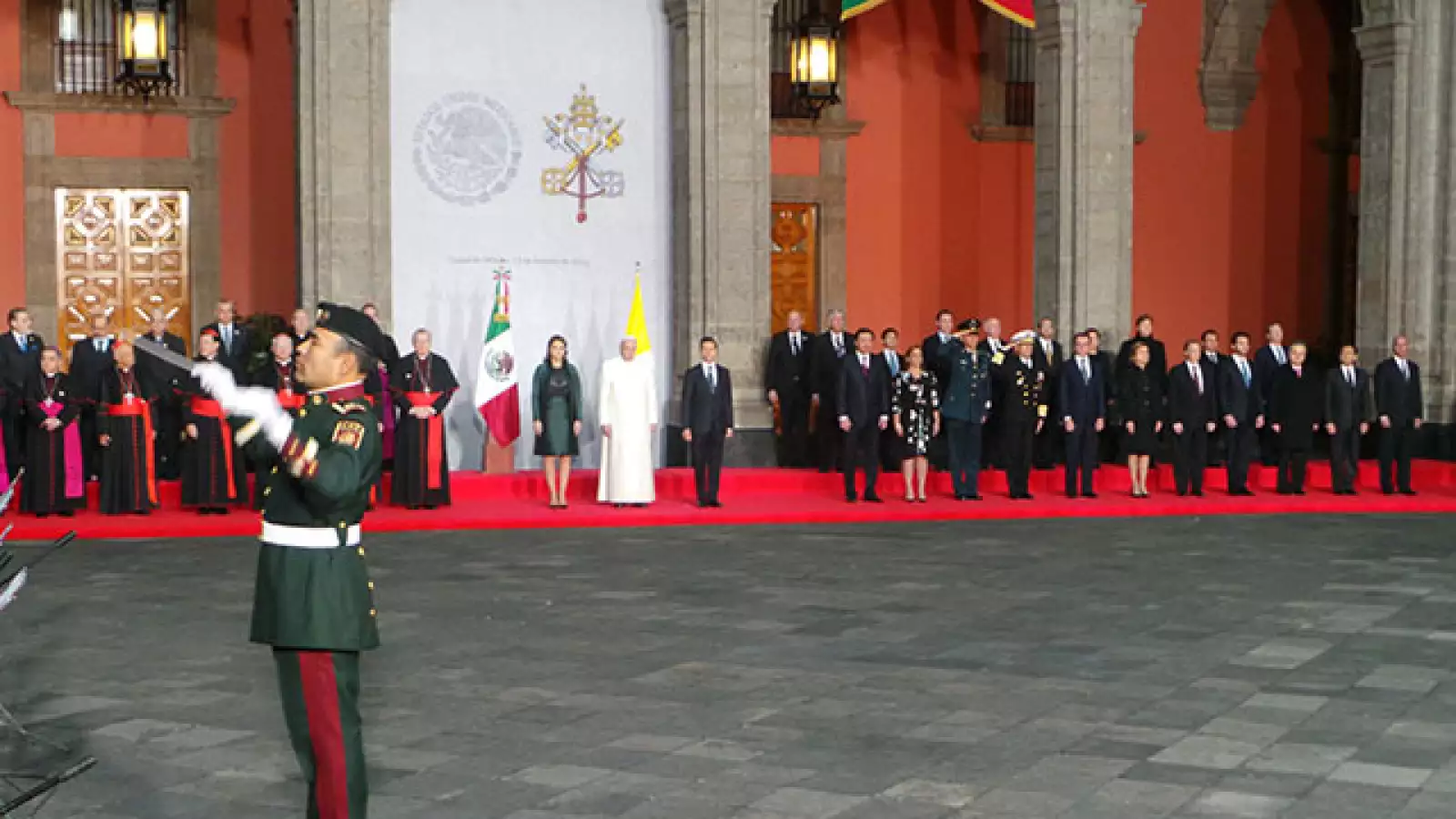 Así lució la comitiva en Palacio Nacional