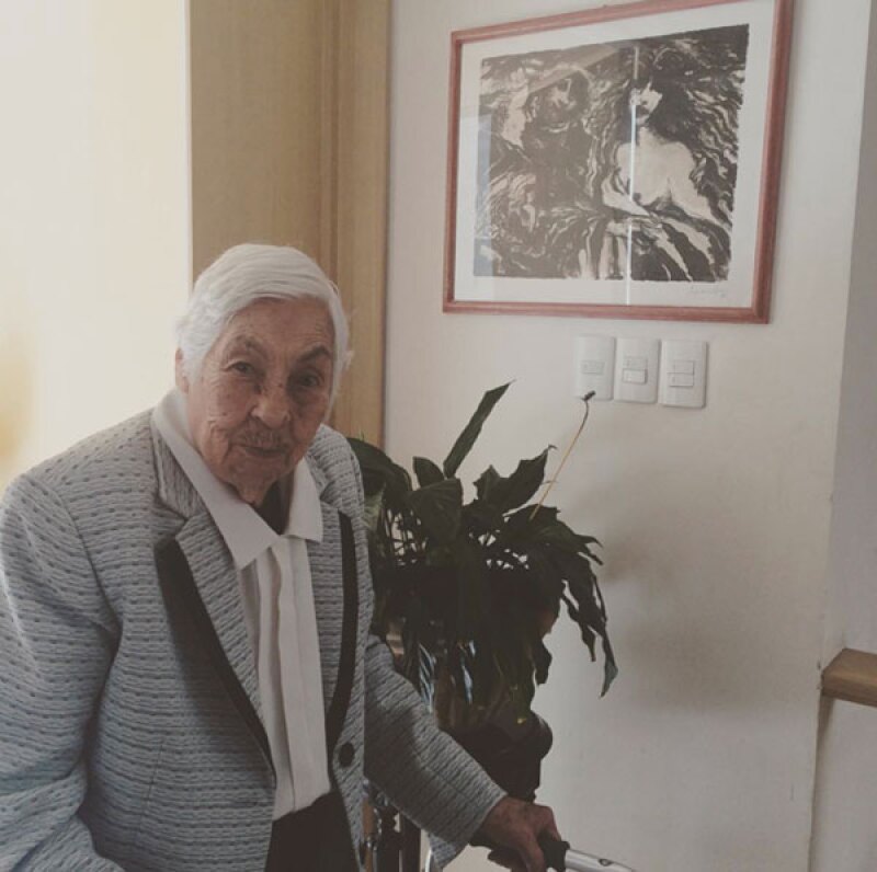 Eva Mange, abuela de Thalía, tiene 95 años.