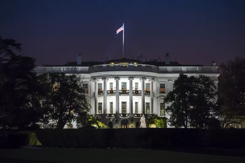 Fachada de la Casa Blanca en Washington. 
