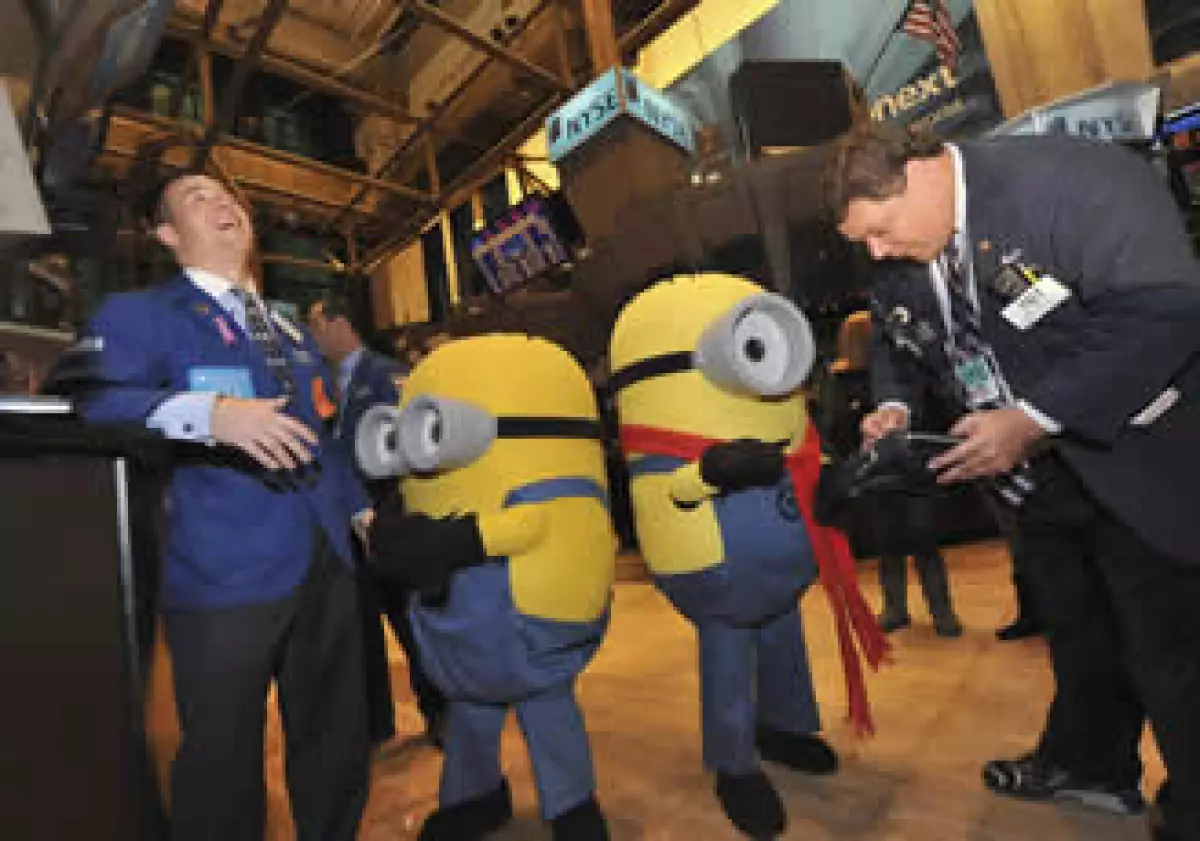 Personajes de la película Mi Villano Favorito visitaron la Bolsa de Nueva York. (Foto: Reuters)