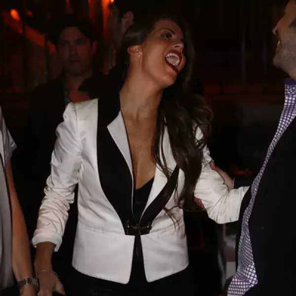 Claudia Álvarez en la fiesta del estreno del filme.