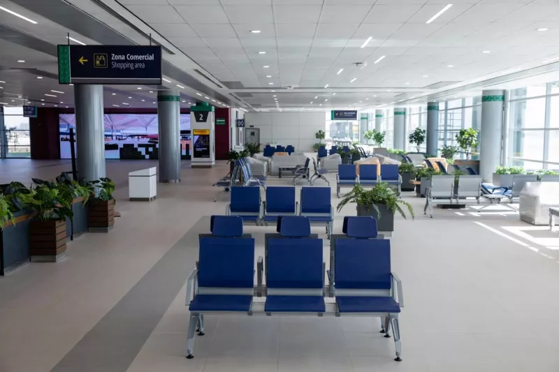 Sala de llegadas del AIFA Santa Lucía