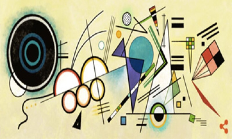 Google usó la obra Composición VIII para su doodle. (Foto: tomada de google.com )