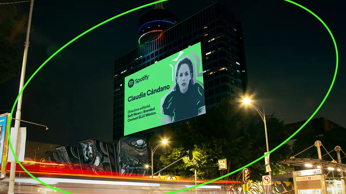 Spotify lleva a Claudia Cándano a la pantalla del WTC con Hazte Escuchar