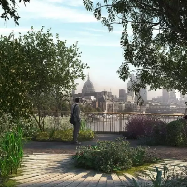 londres tamesis puente jardin