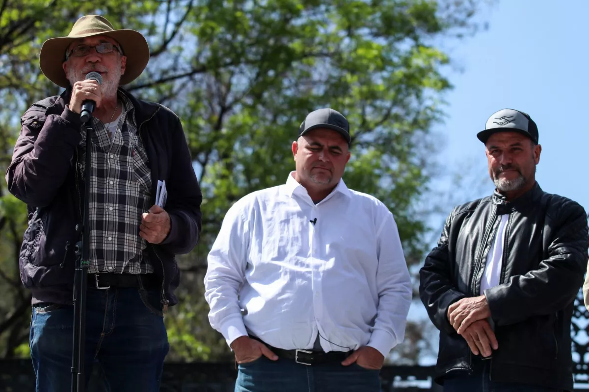 Javier Sicilia, Andrés LeBarón y Adrián Lebarón.