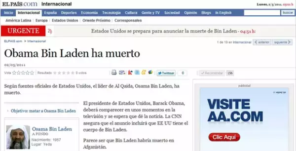 El País corrigió el error de inmediato.