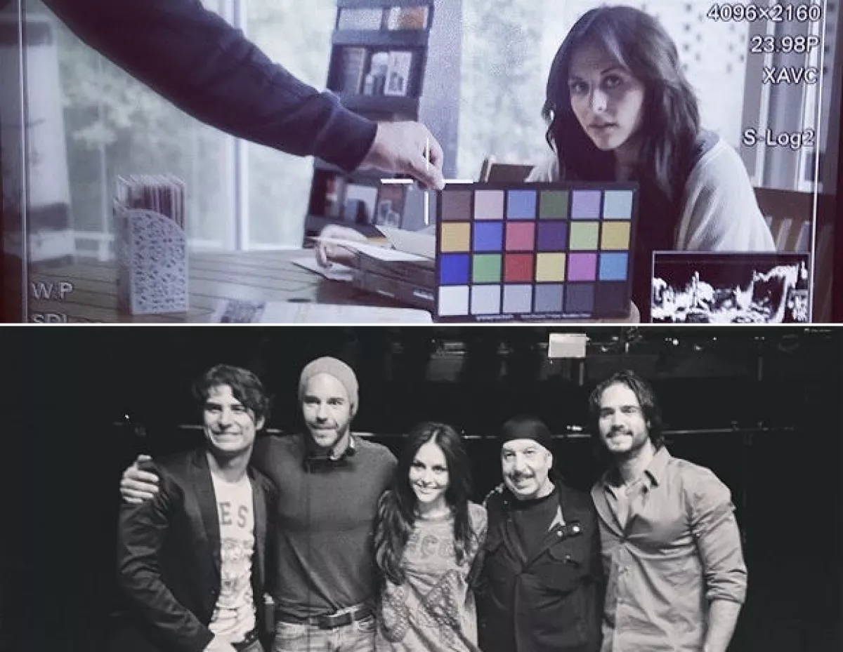 Alex Sirvent junto al equipo que hizo posible su próximo video.