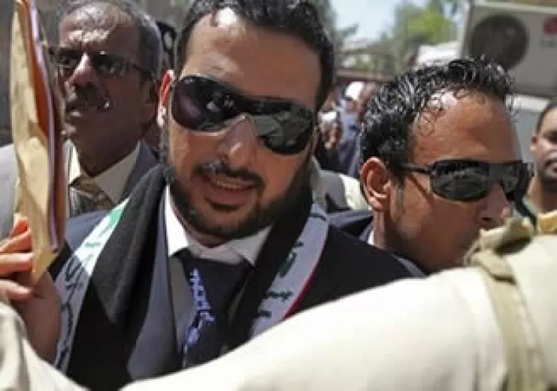 Muntadhar al-Zeidi al momento de su liberación. (Foto: AP)