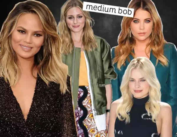 Chrissy Teigen, Olivia Palermo, Ashley Benson y Margot Robbie saben lucir el estilo a la perfección con un medium bob.