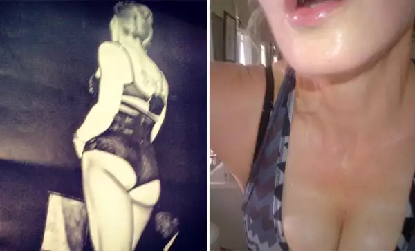 Fotos de Madonna que Instagram consideró inapropiadas.