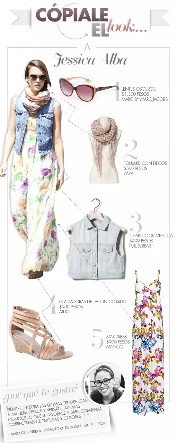 Este look en particular es femenino y fácil de lograr.