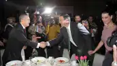 Manlio Fabio Beltrones, Marcelo Ebrard, Rosalinda Bueso.