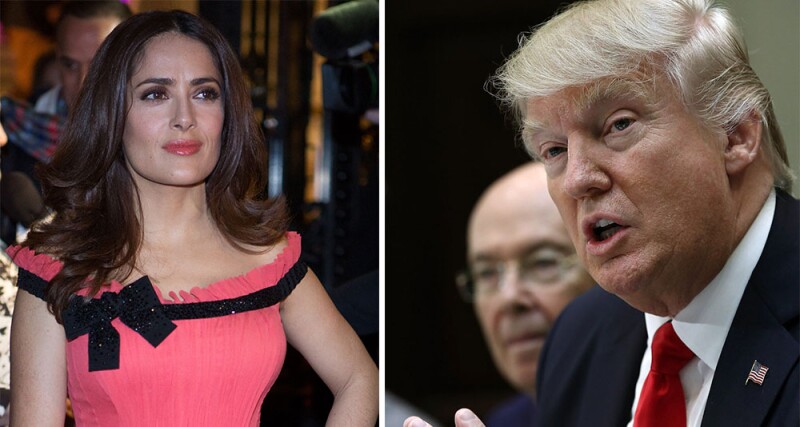 Salma Hayek y Trump