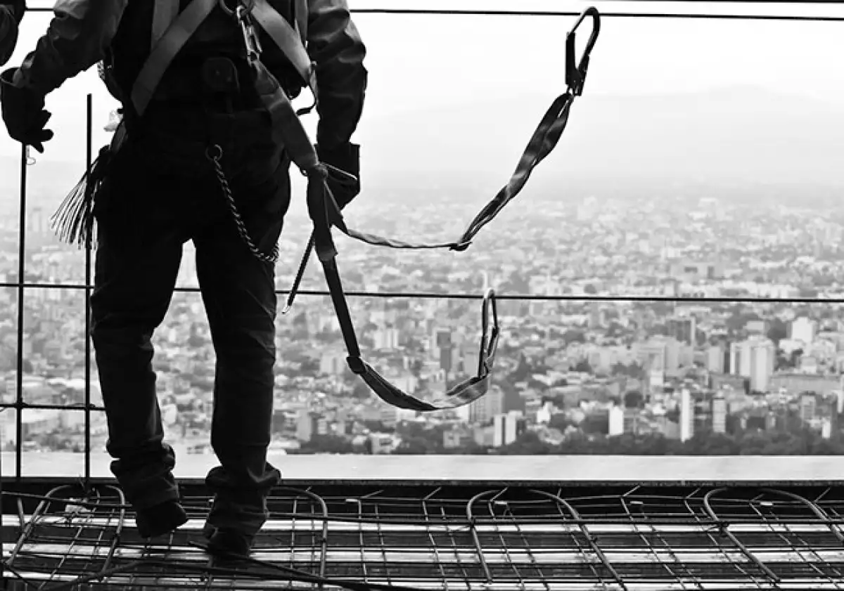 Trabajadores de la construcción de Torre Bancomer