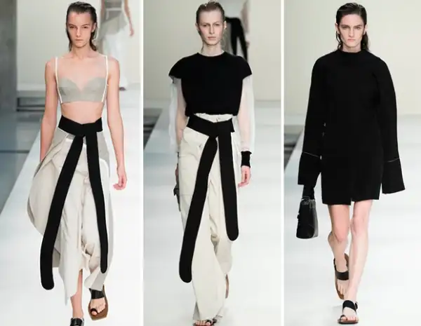 Marni nos sorprendió con un show lleno de sorpresas y simbolismos del tiempo. Por otra parte la colección tiene piezas femeninas en su mayoría diseñadas en tonos neutrales.