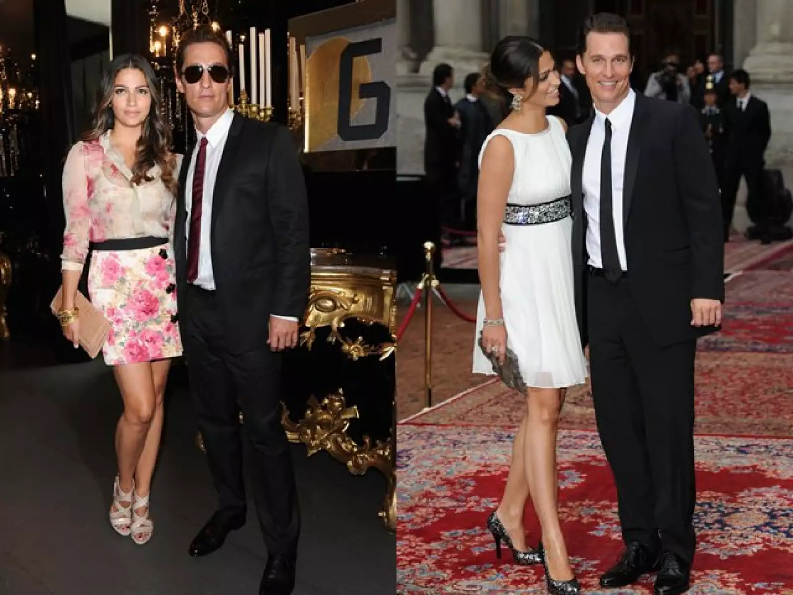 La pareja forma fue una de las grandes protagonistas., el actor, imagen de una fragancia y su novia lució radiante con una creación en blanco de la firma también.