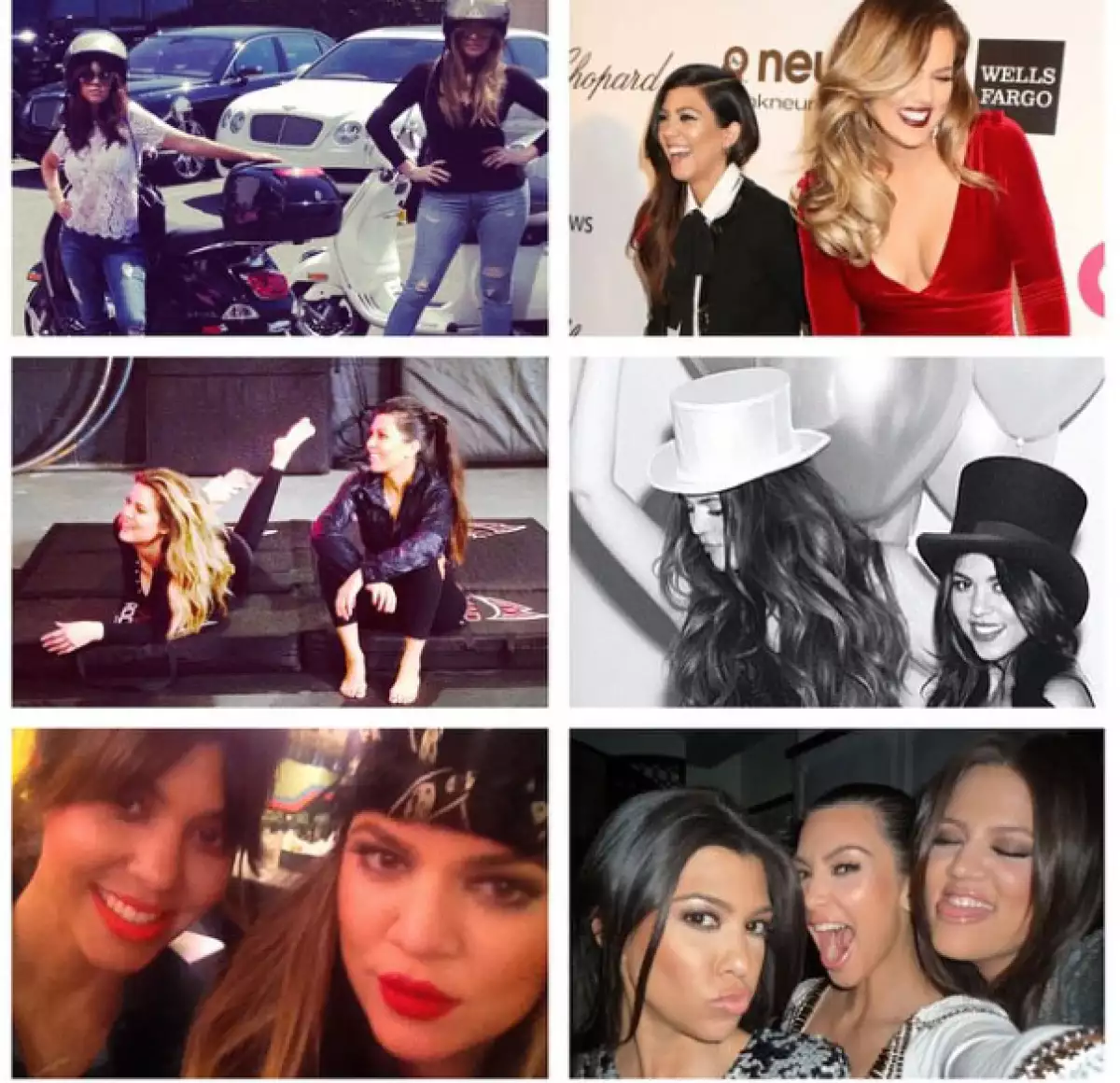 Khloé aprovechó el momento para compartir un collage de fotos.