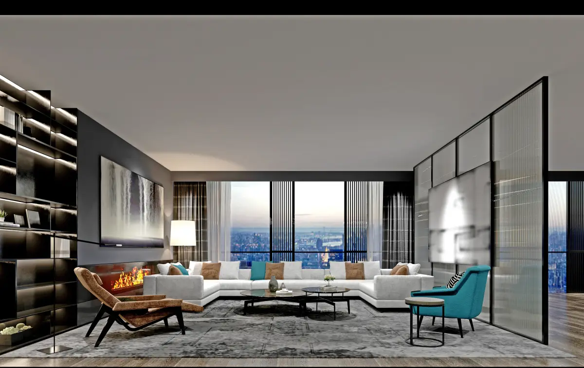 3D render of Living Room