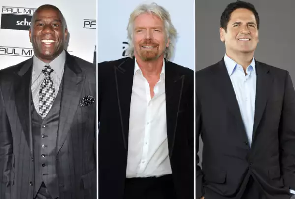 Earvin "Magic" Johnson, Richard Branson y Mark Cuban.