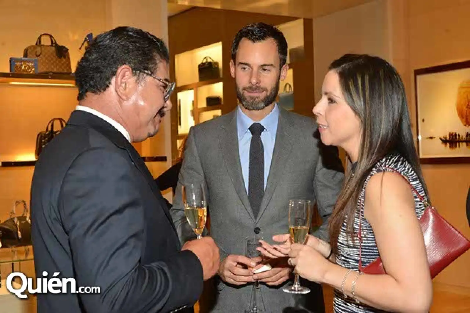 Jacobo Radoszycki,Benoit Louis Vuitton y Denisse Fernández.