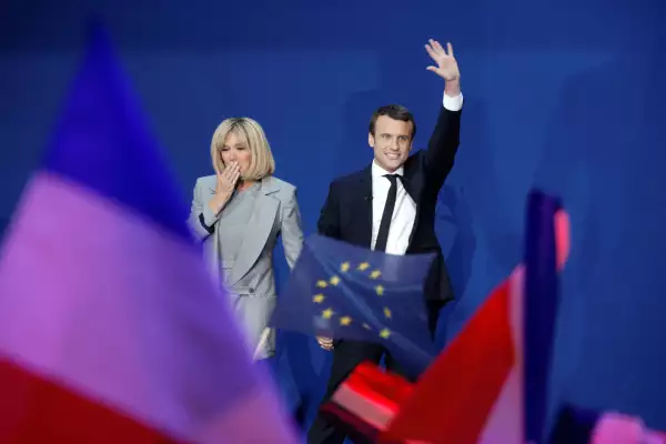 Presidential Candidate Emmanuel Macron Hosts A Meeting At Parc Des Expositions In Paris