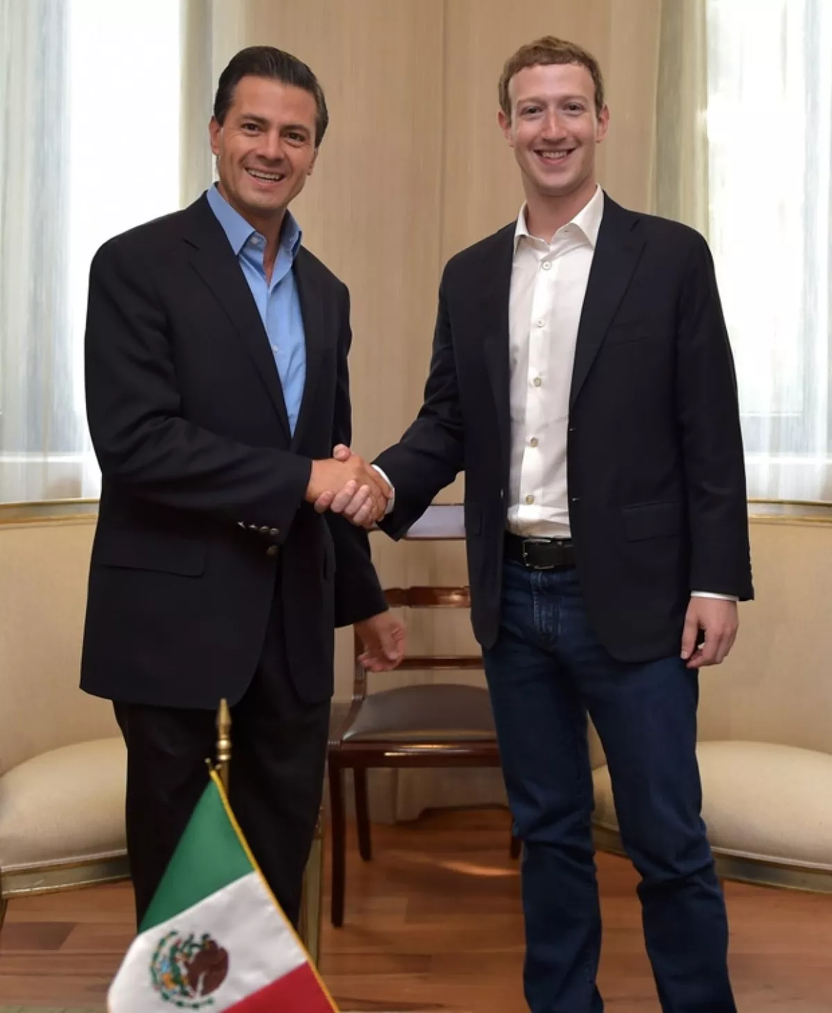 Enrique Peña Nieto dio una calurosa bienvenida al joven y famoso programador.
