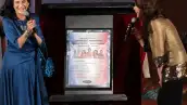 Ofelia Medina y Victoria Ruffo fueron las madrinas de las 100 representaciones de la obra DIvorciémonos Mi Amor.