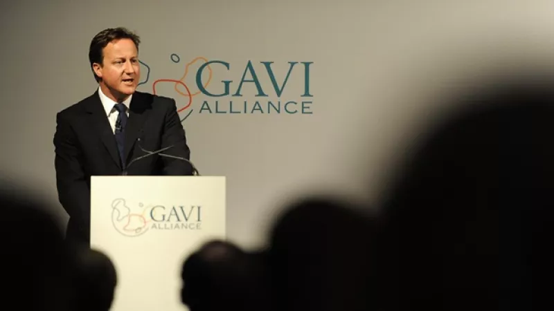 primer ministro de gran bretaña habla en la gavi