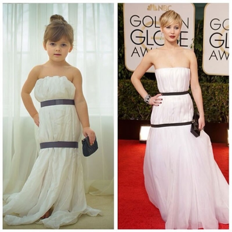Nos encanta imitando a Jennifer Lawrence.