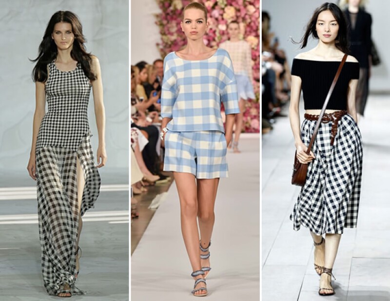 Las pasarelas de 2015 trajeron un estampado clásico de la década de los 60: el Gingham. Diane Von Furstenberg, Oscar de la Renta y Michael Kors son algunos de los diseñadores que lo propusieron.