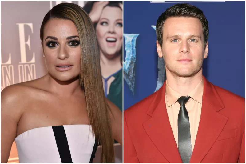 Lea Michelle y Jonathan Groff