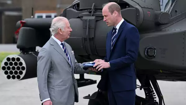 King Charles III hands over the role of Colonel-in-Chief of the Army Air Corps to Prince William, Army Aviation Centre,
Middle Wallop, Stockbridge, Hampshire, UK - 13 May 2024