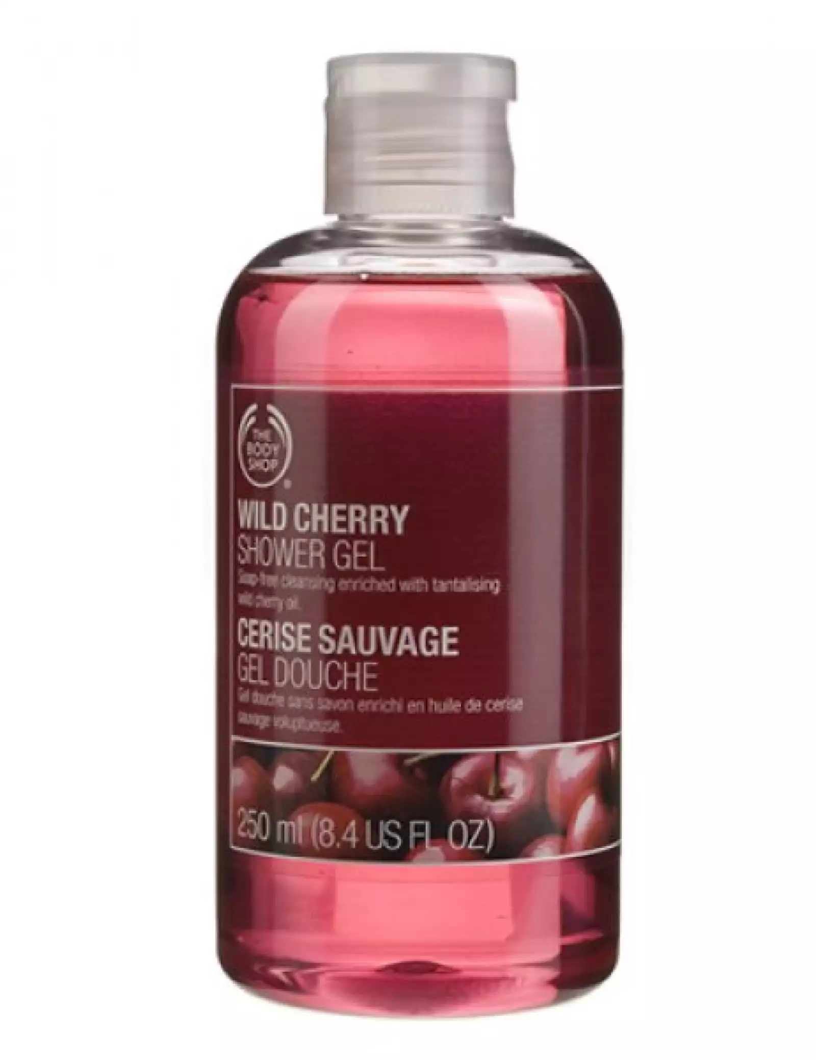 THE BODY SHOP, gel de ducha olor cereza salvaje.