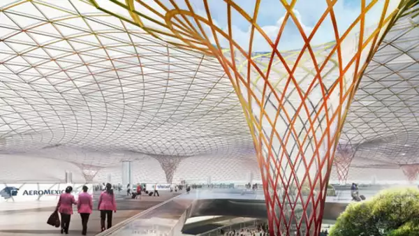 El aeropuerto no tendrá un techo convencional, ni paredes verticales y tampoco columnas normales, según uno de sus diseñadores, Norman Foster.