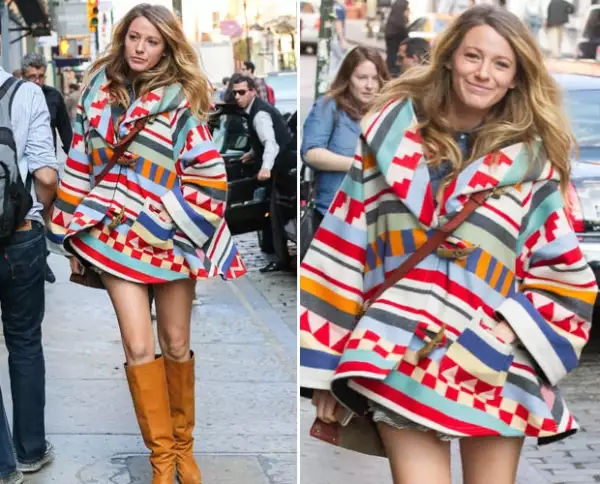 Así fue vista el viernes por la tarde, dirigiéndose a una tienda para bebés en el sur de Nueva York.