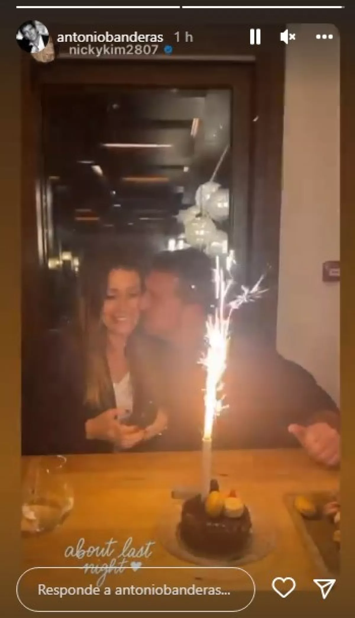 Antonio Banderas y Nicole Kimpel 