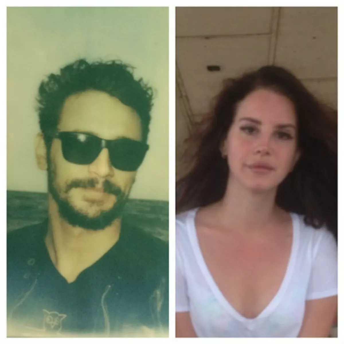 James Franco ha compartido varias fotos junto a Lana del Rey como ésta en la que aparecen los dos divididos por una línea blanca y a la cual tituló `Fun in the rockaways´.