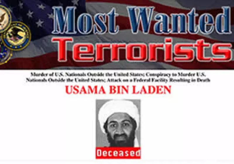 La fotografía del ex líder de Al Qaeda, Osama bin Laden, aparece ahora con la etiqueta de Fallecido. (Foto: Cortesía CNNMoney)