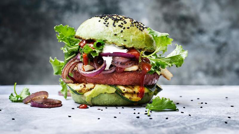 Hamburguesa 100% vegana.