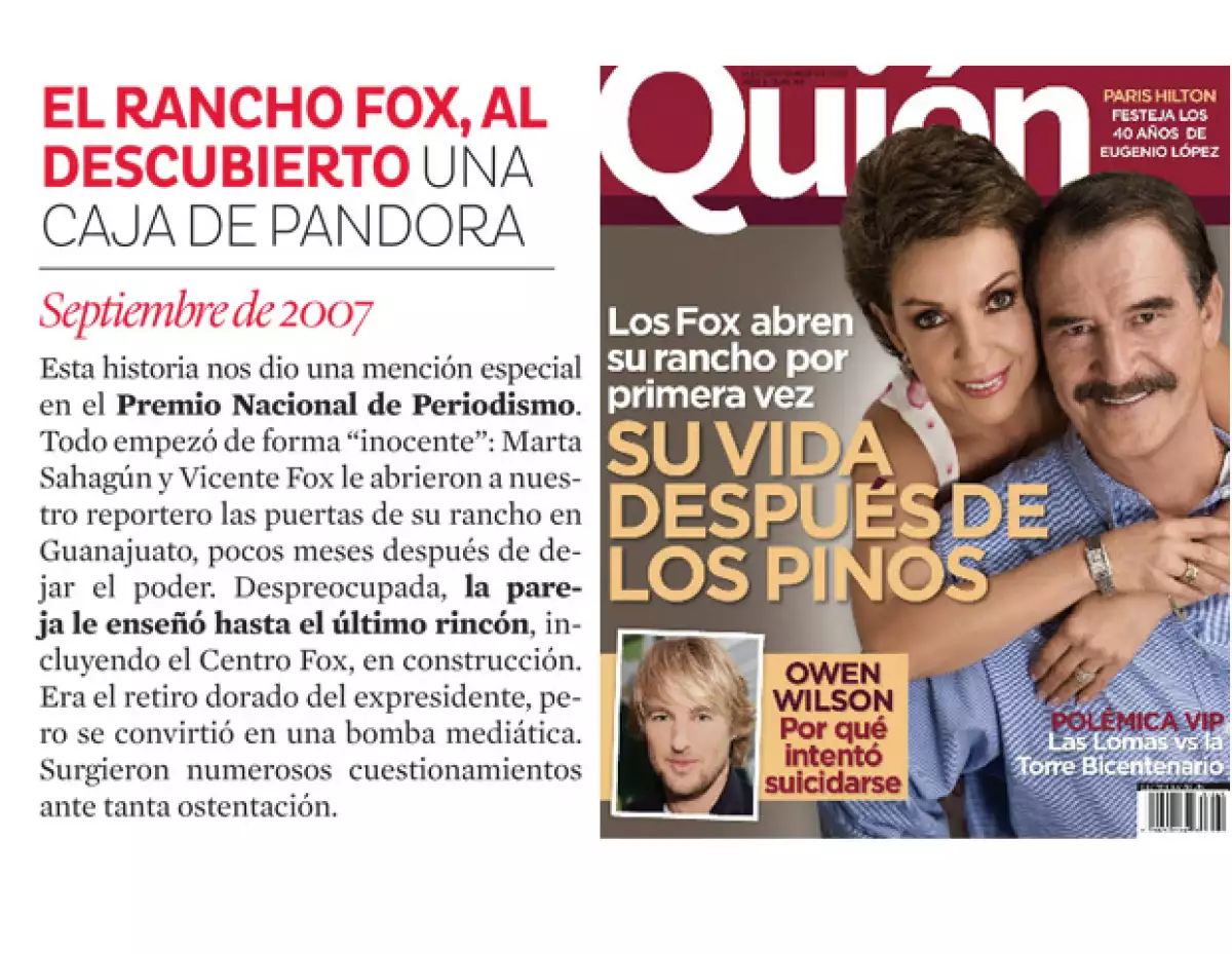 Vicente Fox fue de los primeros políticos que nos abrían su casa.