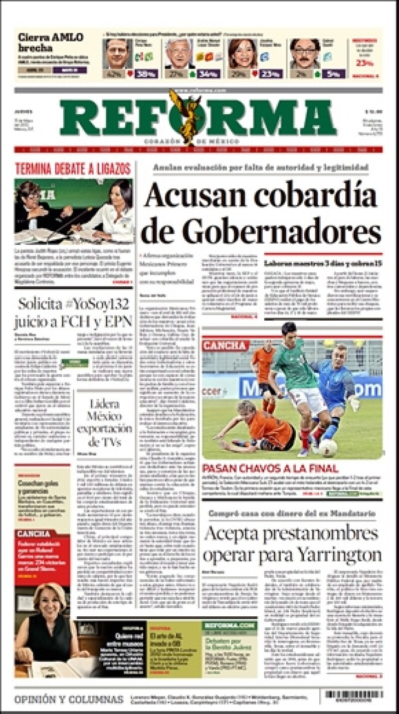 En época de elecciones la política acapara los medios; #YoSoy132 solicitó juicio a Felipe Calderón y a Peña Nieto. Entérate de esto y más.