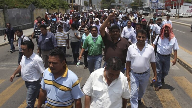 Maestros protestan en Oaxaca