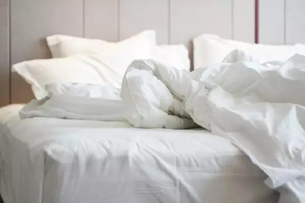messy bed after waking up