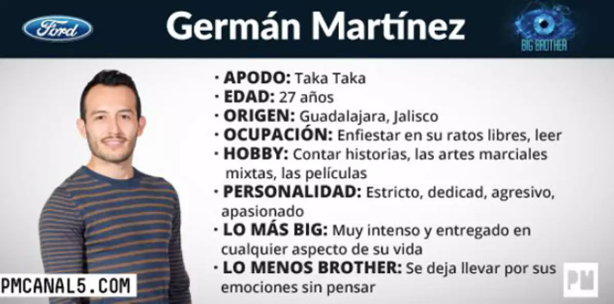 Germán Martínez, mejor conocido como Taka Taka, es originario de Guadalajara y se considera un experto en mujeres.