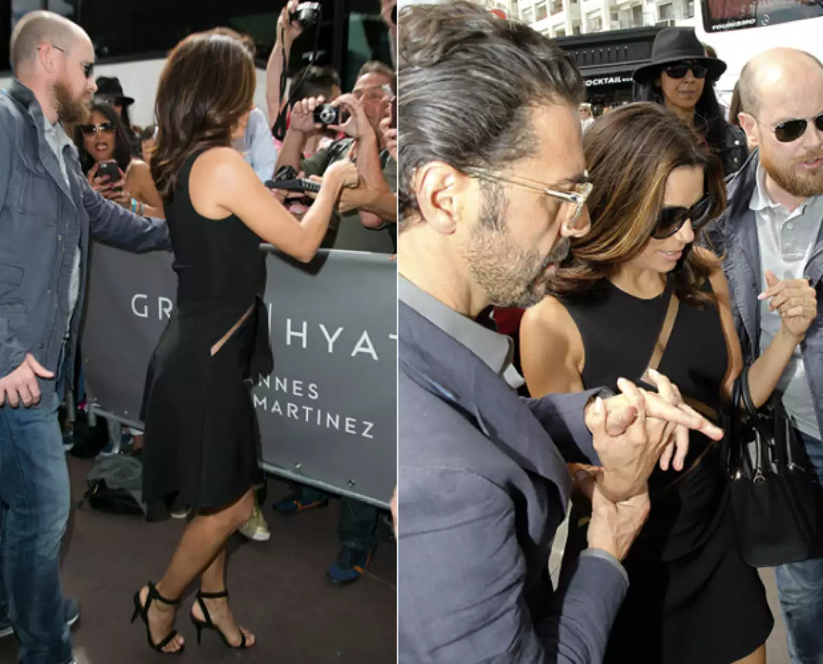 José Bastón mostró su caballerosidad a Eva, dándole la mano para que no perdiera el equilibrio.