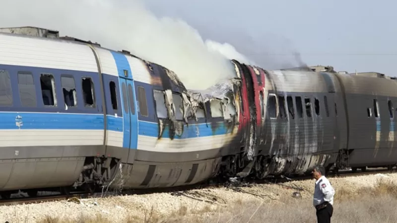 tren incendiado en israel