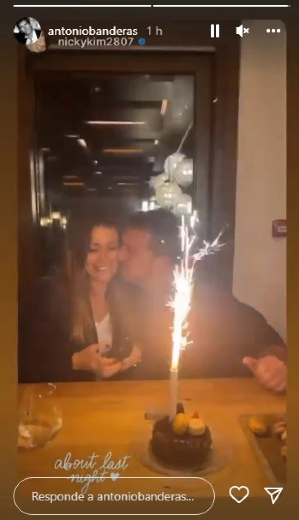 Antonio Banderas y Nicole Kimpel